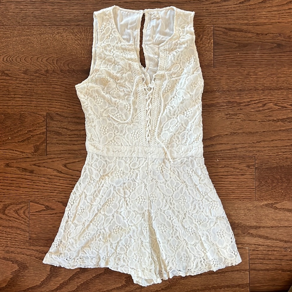 White lace romper